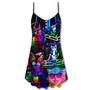 Cat Dj Cool Life - V-Neck Sleeveless Cami Dress