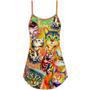 Cat Funny Lover Cat Colorful Painting Art Style - V-Neck Sleeveless Cami Dress