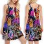 Cat Independence Day Cat Rocker Happy - Women's Sleeveless Cami Dress