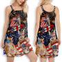 Cat Independence Day Happy Firework - Women's Sleeveless Cami Dress