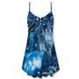 Cat Love Blue Neon Stunning - V-Neck Sleeveless Cami Dress