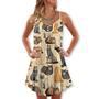 Cat Make Me Happy People Not So Much - V-Neck Sleeveless Cami Dress