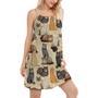 Cat Make Me Happy - Women's Sleeveless Cami Dress