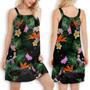 Cat Powered By Cat Tropical Leaf - Women's Sleeveless Cami Dress