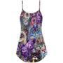 Cat Psychedelic Purple Style - V-Neck Sleeveless Cami Dress