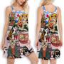 Cat Samurai With Ramen Lovely - Women's Sleeveless Cami Dress