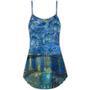 Cat Starry Night Art - V-Neck Sleeveless Cami Dress