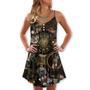 Cat Steampunk Art It's All About Magic - V-Neck Sleeveless Cami Dress