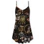 Cat Steampunk Art It's All About Magic - V-Neck Sleeveless Cami Dress