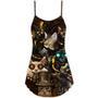 Cat Steampunk Art Steal Heart - V-Neck Sleeveless Cami Dress