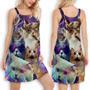 Cat The Battle Flying Cat - Women's Sleeveless Cami Dress