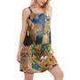 Cat The Sight Of Stars Makes Cat Dream- Women's Sleeveless Cami Dress