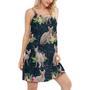 Cat Tropical Floral Sphynx Cat - Women's Sleeveless Cami Dress