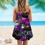 Cats Mardi Gras Carnival Spaghetti Strap Summer Dress