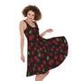 Cherry Fruit Pattern Print Sleeveless Knee Length Dress