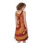 Chinese Dragon Zodiac Sign Print Sleeveless Knee Length Dress