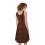 Chocolate Print Sleeveless Knee Length Dress