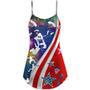 Christmas America Parachute Jump - V-Neck Sleeveless Cami Dress