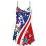 Christmas America Parachute Jump - V-Neck Sleeveless Cami Dress