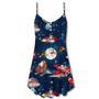 Christmas Astronaut Santa Claus - V-Neck Sleeveless Cami Dress