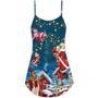 Christmas Bear Santa Happy - V-Neck Sleeveless Cami Dress