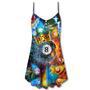 Christmas Billiard Firer Merry Christmas - V-Neck Sleeveless Cami Dress