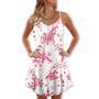 Christmas Breast Cancer Pink Ribbon - V-Neck Sleeveless Cami Dress