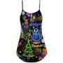 Christmas Bright Neon Lighting - V-Neck Sleeveless Cami Dress