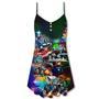 Christmas Car Neon Amazing Style - V-Neck Sleeveless Cami Dress