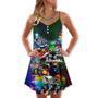 Christmas Car Neon Amazing Style - V-Neck Sleeveless Cami Dress