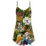 Christmas Cats Merry Christmas Angel - V-Neck Sleeveless Cami Dress