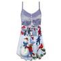 Christmas Children Love Snowman In The Christmas Town - V-Neck Sleeveless Cami Dress