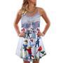 Christmas Children Love Snowman In The Christmas Town - V-Neck Sleeveless Cami Dress