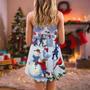 Christmas Children Love Snowman In The Christmas Town - V-Neck Sleeveless Cami Dress