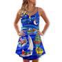 Christmas Coming Starry Night - V-Neck Sleeveless Cami Dress