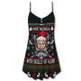 Christmas Deck Valhalla With Skull Of Glory - V-Neck Sleeveless Cami Dress