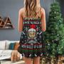 Christmas Deck Valhalla With Skull Of Glory - V-Neck Sleeveless Cami Dress