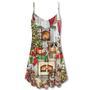 Christmas Dog Lover Merry Lovely Xmas - V-Neck Sleeveless Cami Dress