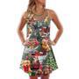 Christmas Dogs Love Christmas Every Time - V-Neck Sleeveless Cami Dress