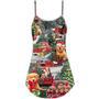 Christmas Dogs Love Christmas Every Time - V-Neck Sleeveless Cami Dress