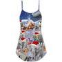 Christmas Elephant Happy Town - V-Neck Sleeveless Cami Dress