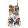 Christmas Farm Merry Xmas To Everyone - V-Neck Sleeveless Cami Dress