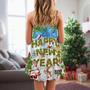 Christmas Happy New Year Snow - V-Neck Sleeveless Cami Dress