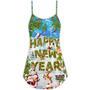 Christmas Happy New Year Snow - V-Neck Sleeveless Cami Dress