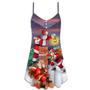 Christmas Having Fun With Santa Claus Gift For Xmas Art Style - V-Neck Sleeveless Cami Dress