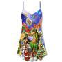 Christmas Hawaii The Aloha Merry Xmas - V-Neck Sleeveless Cami Dress