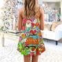 Christmas Hippie Santa Bus Peace - V-Neck Sleeveless Cami Dress