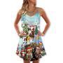 Christmas Horse Loves Christmas Very Happy - V-Neck Sleeveless Cami Dress