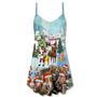 Christmas Horse Loves Christmas Very Happy - V-Neck Sleeveless Cami Dress