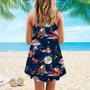 Christmas In Space Spaghetti Strap Summer Dress